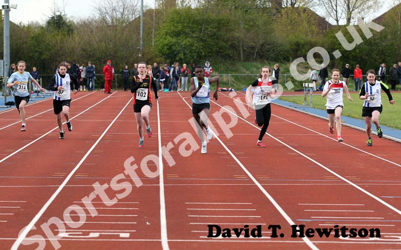 Girls 100 metres, Shildon Track and Field.